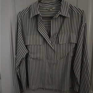 Woman’s Striped Button-Up Shirt